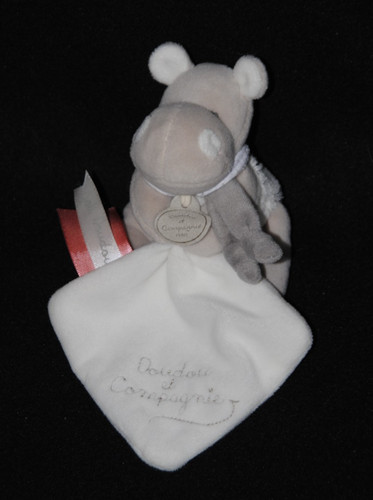 Peluche mini hippopotame gris