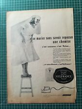 1248 beautiful advertisement circa 1960 clothes Nylfrance bride on a stool smile