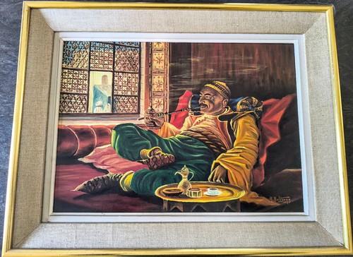 Orientalist painting signed - painting, a
