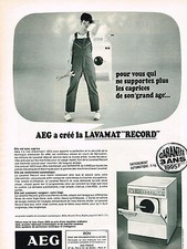 1967 ADVERTISEMENT AEG LAVAMAT RECORD washing machine