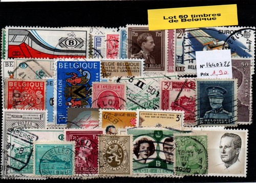 Lot timbres belgique - 50,