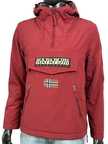Veste parka capuche rouge - veste,