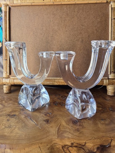 Bougeoirs cristal daum - 2,