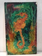 Peinture HIPPOCAMPE huile sur