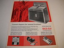 ROCK-OLA Jukebox original 1967 Promo Poster Ad for GP/160 Model 432 UNUSUAL...
