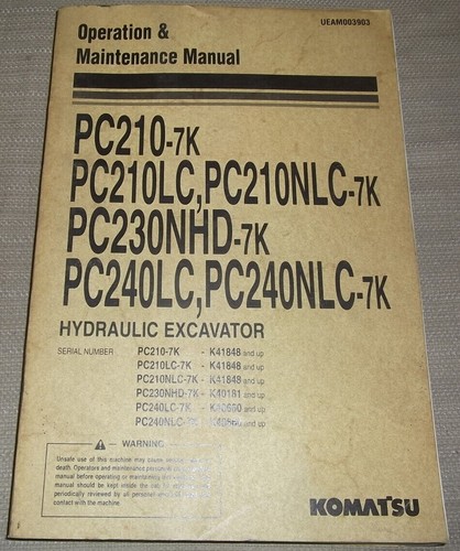Komatsu pc210 pc240lc 7k - komatsu, pc240lc-7k
