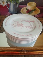7 Assiettes Porcelaine Plates