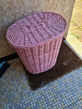 Panier Vintage  A Linge Rose