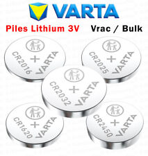 Piles Bouton VARTA CR2032 CR2016 CR2025 CR2430 CR2450 CR1220 CR1620 V13GA VRAC