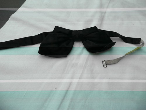 Antique black satin - antique, bow