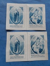 lot of 2 antique printed fabrics made Scapular Mary without sin Jesus.