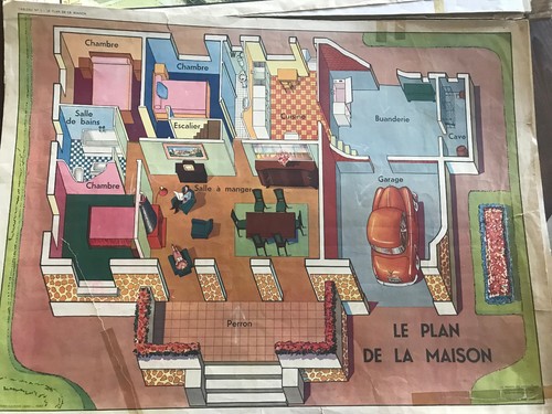 Ancienne affiche scolaire - scolaire, an