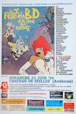 Affiche Poster BODART 3e fête de BD et livre pour enfants 96 Andenne 43,5x65 cm