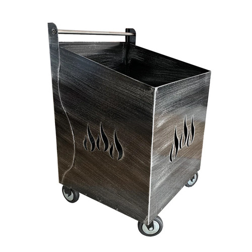 Chariot bois fer forgé - À,