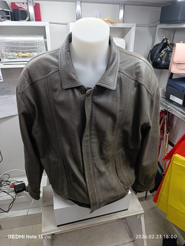 Veste cuir homme gris - en,