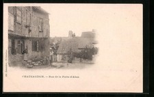 Old postcard Châteaudun, Rue de la Porte d'Abas 