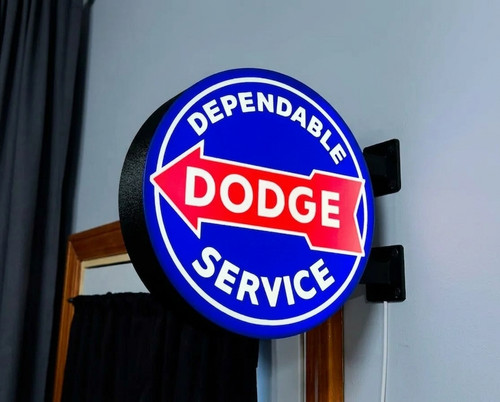Enseigne lumineuse dodge - enseigne,