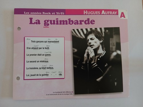 Carte fiche hugues aufray - carte,