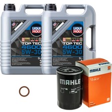 Mahle Filtre à Huile Liqui Moly Top Tec 4600 5W-30 10 L pour Audi 200 Avant 2.1