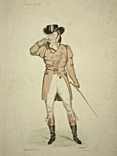 Fashionable English Horace Vernet Engraving Guillaumot COSTUME Hat 1878