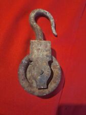 antique wrought iron pulley industrial decor