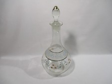 ANTIQUE GLASS ENAMELED CARAFE BREATH OLD CARAFE ENAMEL OLD CARAFE