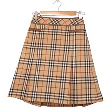 Auth Burberry Blue Label - Beige Black Red Women's Skirt
