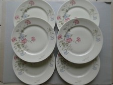 6 Assiettes plates Porcelaine de Limoges Jammet Seignolles  Modèle Montbrison