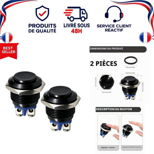 Bouton poussoir momentané - bouton,