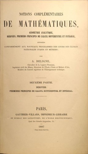 Notions complémentaires - , de