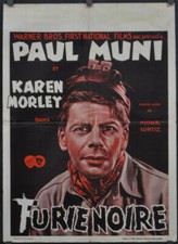 Affiche De Film Belge Originale 25X35 De Black Fury 1935 Paul Muni Karen Morley