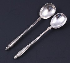 PUIFORCAT - JOLIE PAIRE PELLES A SEL "A LA RUSSE" - ARGENT MASSIF MINERVE