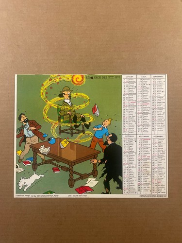 Tintin calendrier ptt 1978 - :,