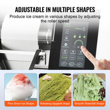 VEVOR Machine À Râper La Glace En Flacon De Neige Commerciale 240 Kg/24H En Inox