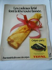 Advert 1979 Tefal Pancakes Party Gifts Party All Year Round