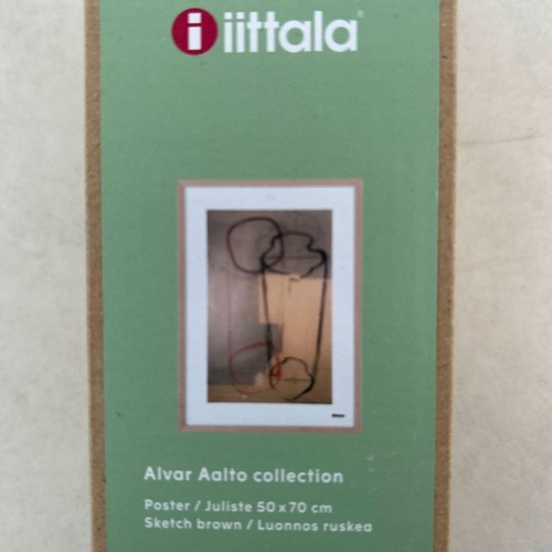 Affiche iittala croquis - croquis, marron