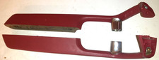 BMW E9, 2.5CS-3.0 CSL, set of front armrests, red, complete with bracket, NOS