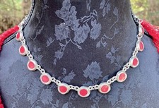 COLLIER ARGENTÉ  émaillé