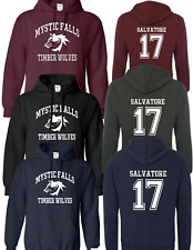 The Vampire Diaries inspired Burgundy Hoodies - Mystic Falls Salvatore 17