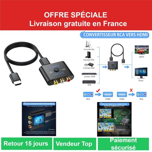 Camway adaptateur rca - adaptateur, vers
