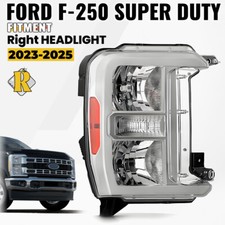For 2023-2025 Ford F250 F350 SuperDuty Halogen Headlight Chrome Passenger Side