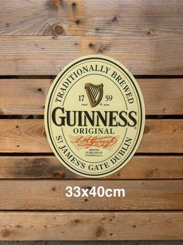 Plaque métal logo guinness - métal,