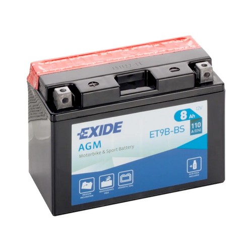 Batterie moto exide et9b - exide, et9b-bs