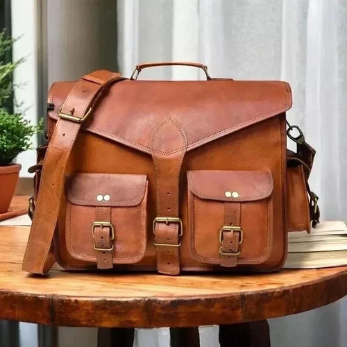 Sac besace cuir couleur marron - sac,