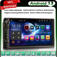 8-Cœurs 2 Din Stéréo Android 13 GPS Navi Autoradio BT 5.0 WiFi TNT DAB+ DSP 64GO