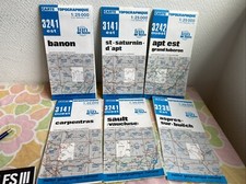 6 Anciennes Cartes Ign Année 80 Est Ouest 1/25000 Occasion