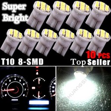 10PC Super White T10 LED Bulb Car Instrument Panel Cluster Dash Light Kit