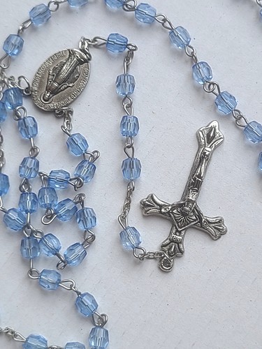 Chapelet perles bleues cm - chapelet,