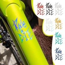 1x Ride or Die Black Bike Frame Text Decal Stickers Bike BMX Mountain J8S6F R1