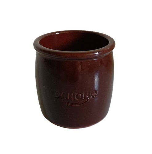 Pot yaourt marron - yaourt,